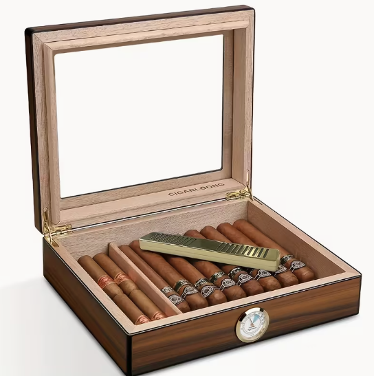 Cigarų dėžutės drėkintuvas, juodas