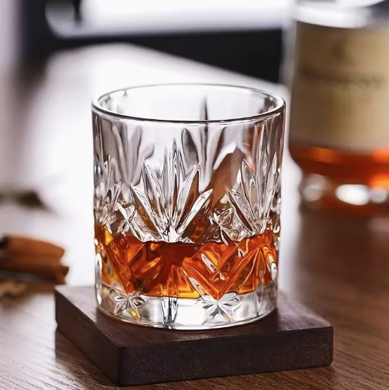 Vintažo stiliaus dvigubo stiklo kristalinės taurės (2 vnt., 210 ml)
