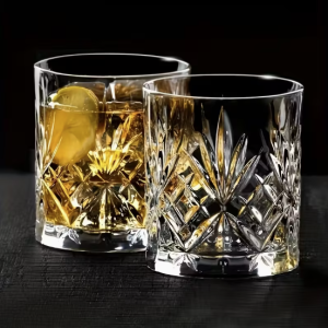 Vintaažstiilis topeltklaasist kristallklaasid (2 tk, 210 ml)
