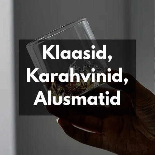 Viski klaasid, karahvinid, alusmatid